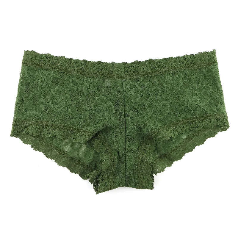 Signature Lace Boyshort | Bitter Olive Green Bohemian Lace Dress