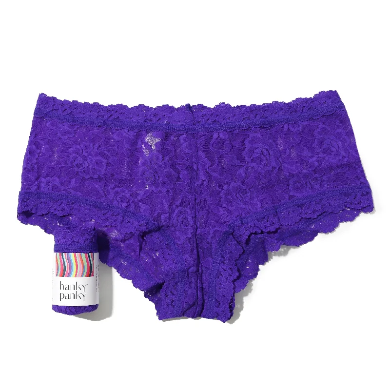 Signature Lace Boyshort | Majestic Purple White Lace Dress