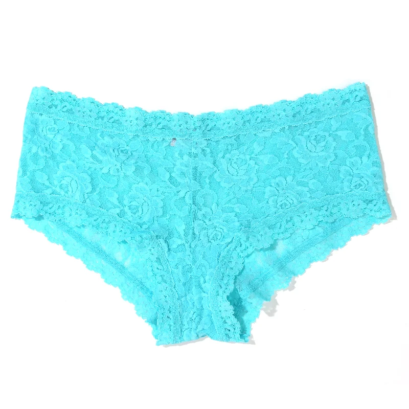 Signature Lace Boyshort | Aquatic Blue Lace Dress Classic