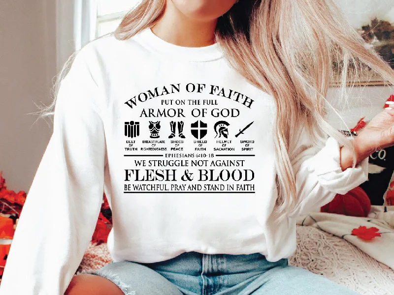 Woman of Faith - Unisex Sweatshirt Fashion Hoodie Sweatshirt