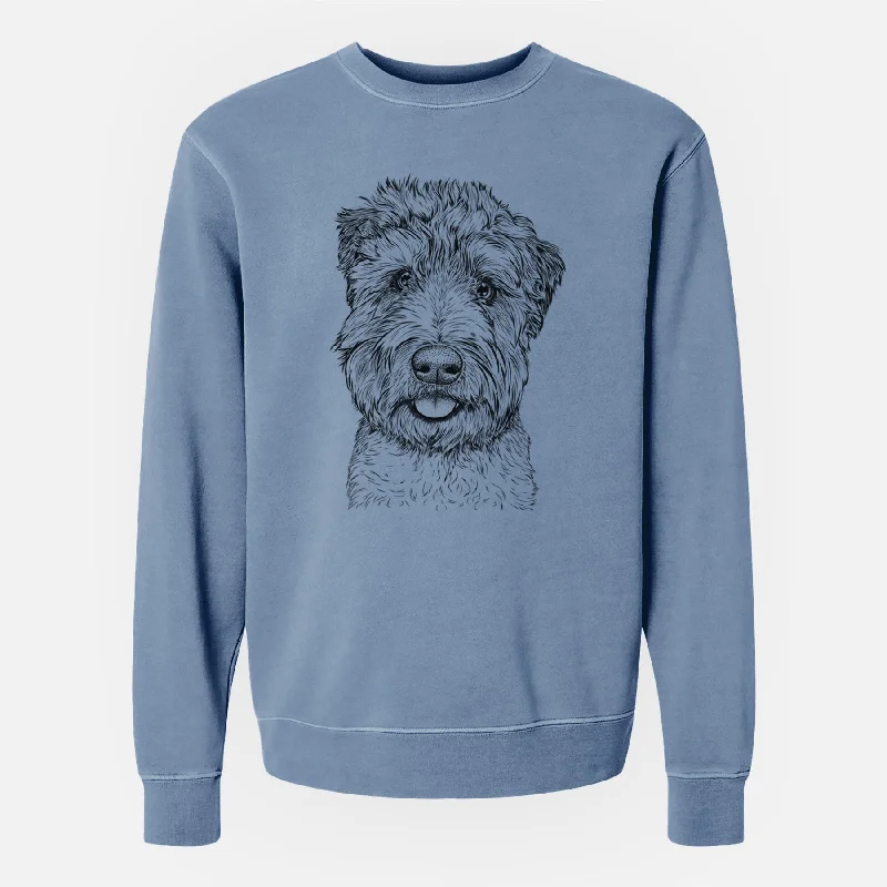 Bare Milton the Soft Coated Wheaten Terrier - Unisex Pigment Dyed Crew Sweatshirt Classic Women’s Sweatshirt