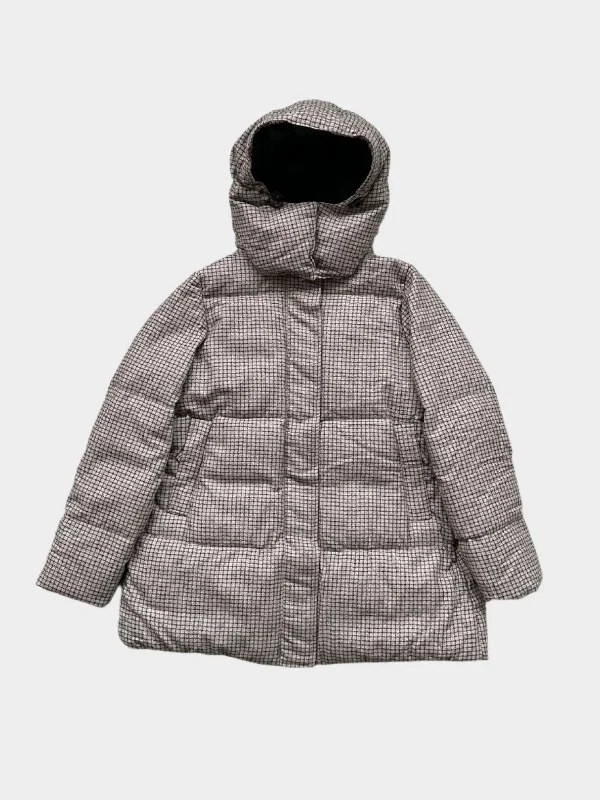 Puffy Checkered Jacket Women's minimalist jackets