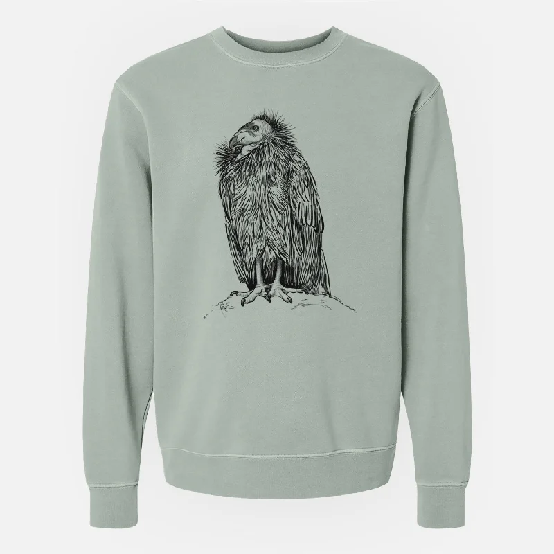 California Condor - Gymnogyps californianus - Unisex Pigment Dyed Crew Sweatshirt Relaxed Hoodie Sweatshirt Fit