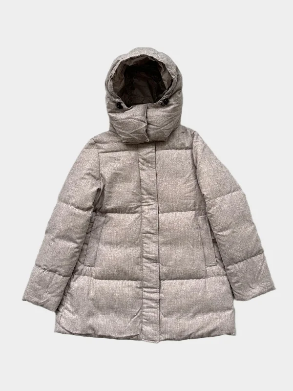 Puffy Jacket Beige Women's formal jackets