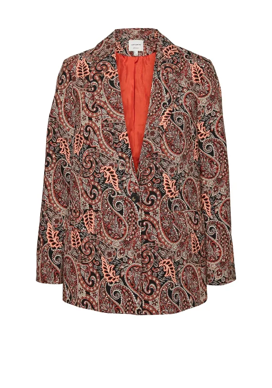 Vero Moda Paisley Print Blazer, Red Multi Women's work jackets