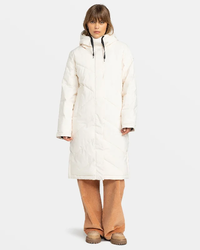 Ellie Insulated Snow Jacket - Buttercream Best women's jackets for rain