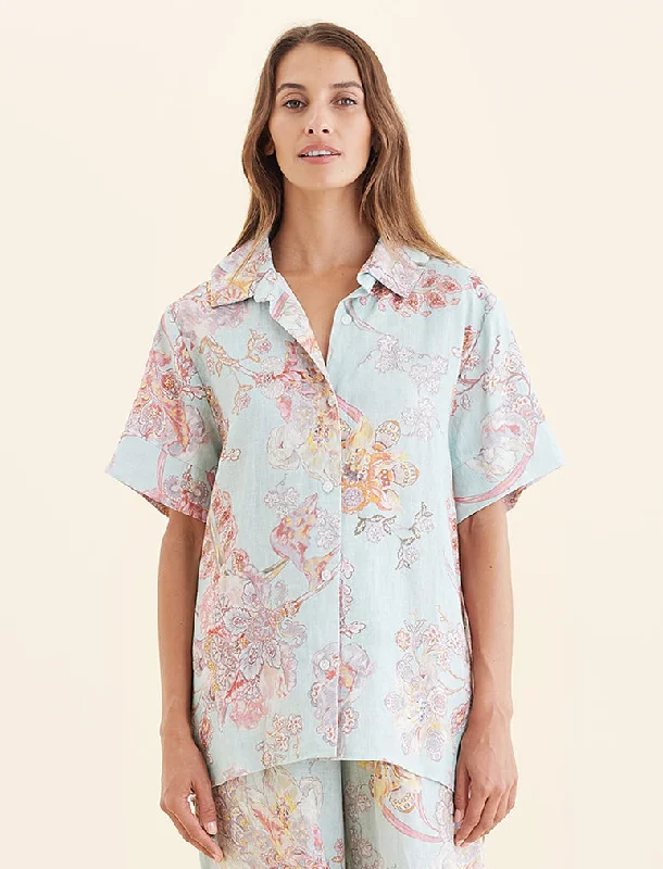 Coco Resort Linen Short Sleeve Shirt Best pajama sets for girls' night