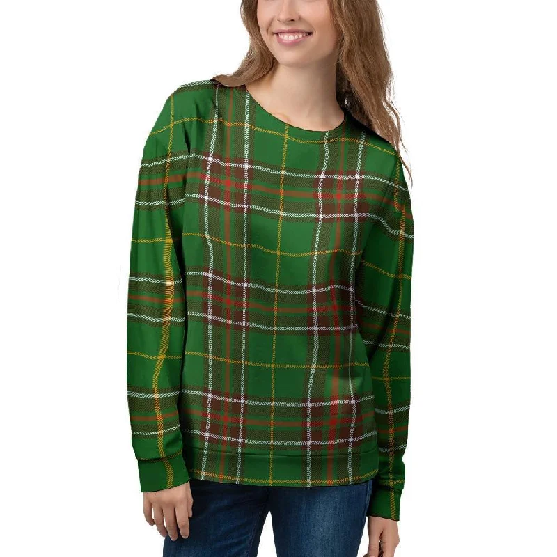 Newfoundland Tartan Green Plaid Women's Sweatshirt Lightweight sweaters