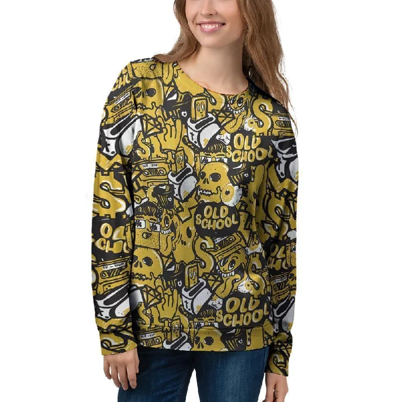 Old School HipHop Print Women's Sweatshirt Acrylic sweaters