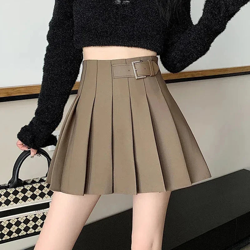 Fashionable High Waist Spring Summer Pleated Skirt Pleated unclassified skirts