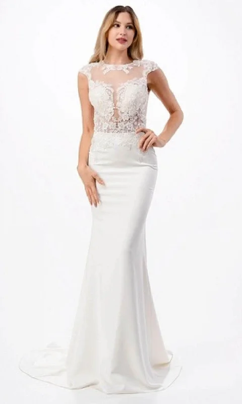 Aspeed Design MS0015 - Sheer Embroidered Mermaid Prom Gown Classic party dresses