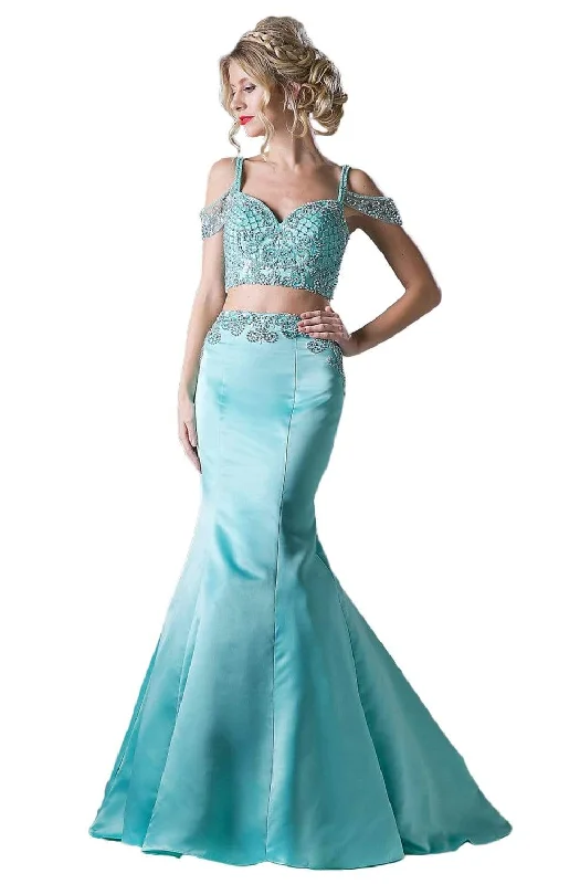 Cinderella Divine - P209 Two-Piece Jeweled Mermaid Gown Trendy party dresses under $50