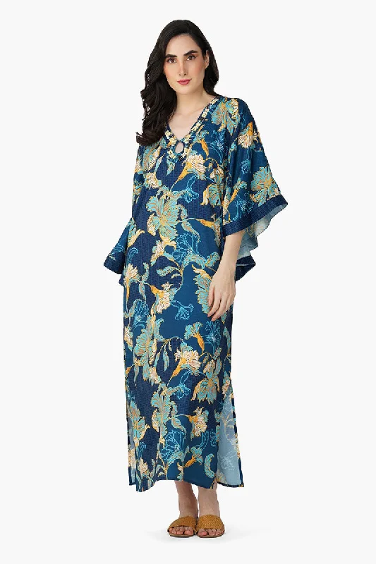 Tiffany Floret Embellished Maxi Dress Cotton maxi dresses