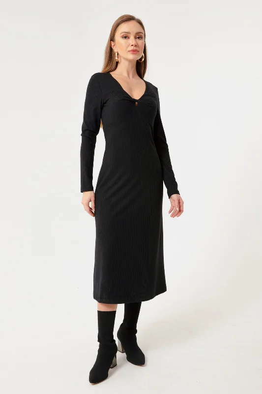 Woman Midi Knitting Dress Wrap midi dresses