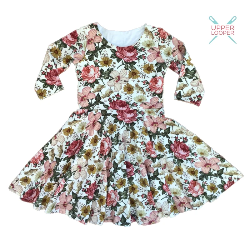 Victorian Floral Twirl Dress Minimalist floral dresses