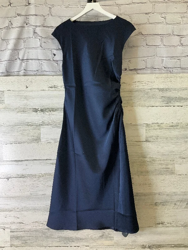 Dress Designer By Banana Republic In Navy, Size: M Printed unclassified dresses