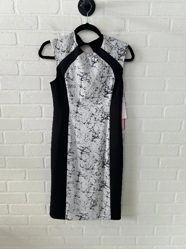 Dress Work By Catherine Malandrino In Black & White, Size: Xs Mesh unclassified dresses