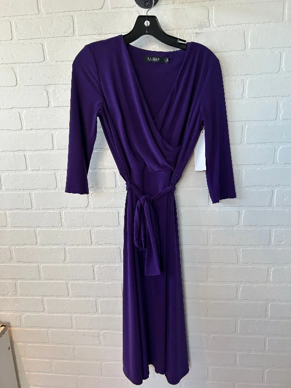 Dress Work By Lauren By Ralph Lauren In Purple, Size: Xs Holiday unclassified dresses