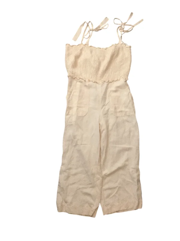 Jumpsuit By Rebecca Taylor In Cream, Size: 10 Embroidered unclassified dresses