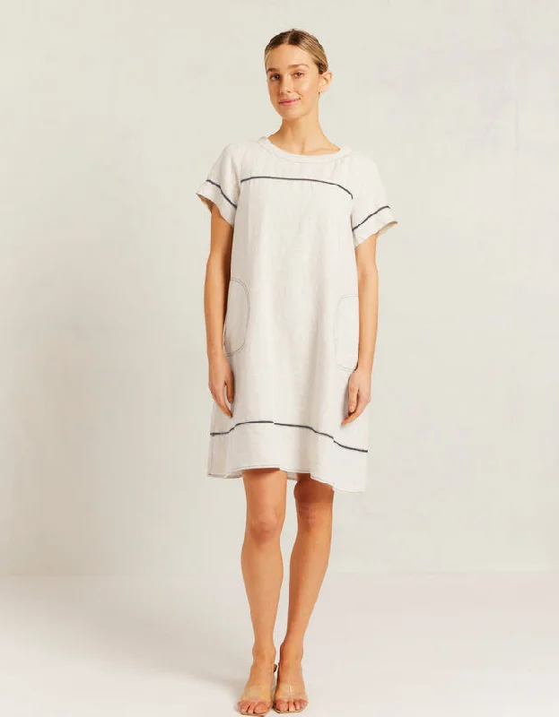 Laine Linen Dress Ivory Minimalist unclassified dresses