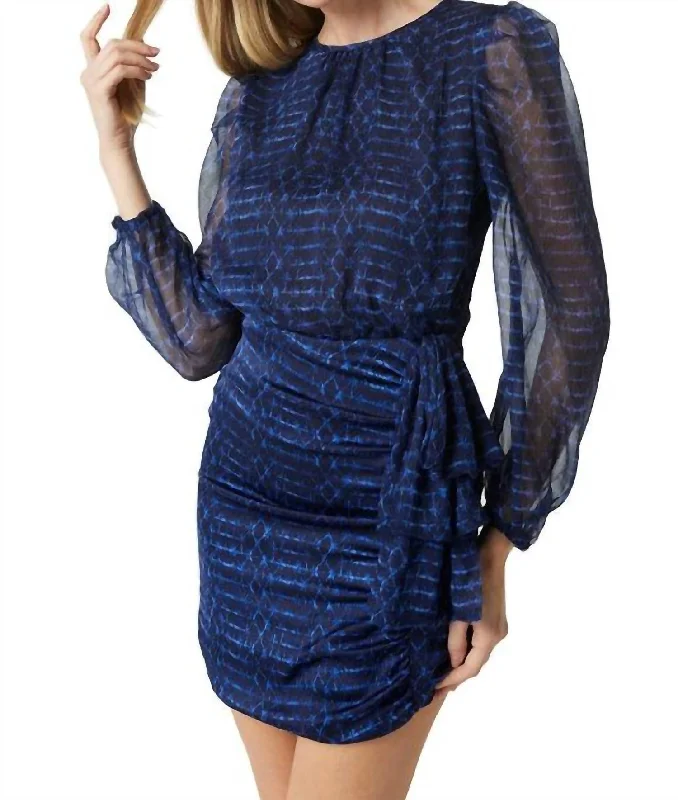 Amber Dress In Midnight Shibori Striped unclassified dresses