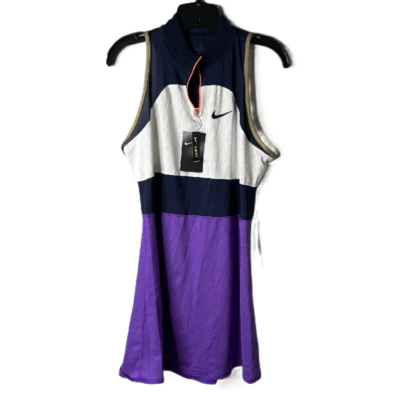 Athletic Dress By Nike Apparel In Blue & Purple, Size: L Lightweight unclassified dresses