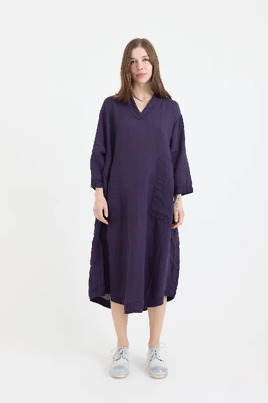 Chez Vidalenc - j+yusu Dress - Prune Color block unclassified dresses