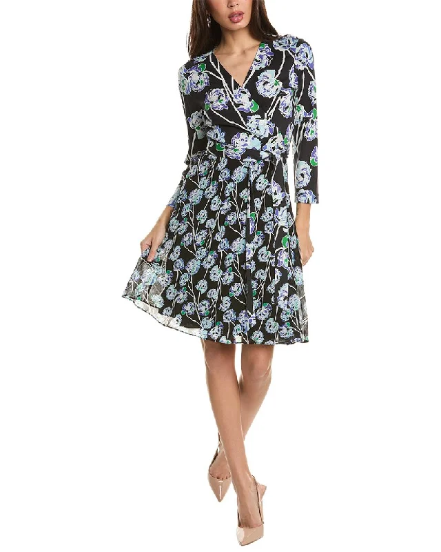 Diane von Furstenberg Irina Silk Bodice Wrap Dress Wrap unclassified dresses