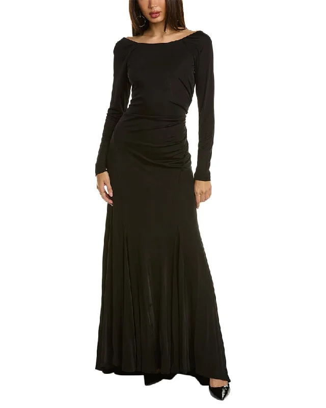 Donna Karan Jersey V-Back Gown Tulle unclassified dresses