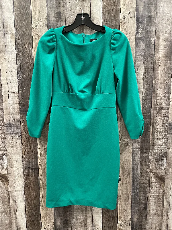 Dress Work By Dkny In Green, Size: 2 Metallic unclassified dresses