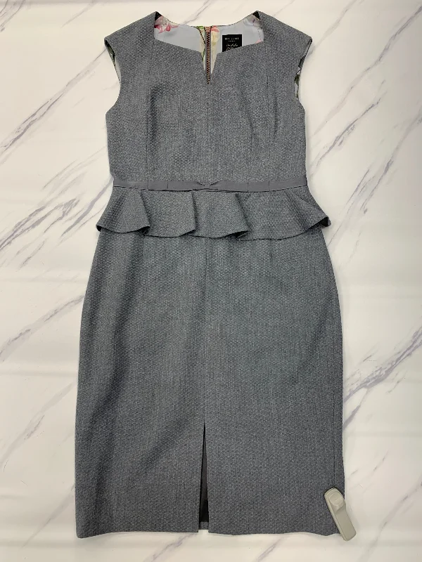 Dress Work By Ted Baker In Grey, Size: 8 Dark color unclassified dresses