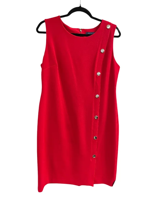 Dress Work By Tommy Hilfiger In Red, Size: Xl Striped unclassified dresses