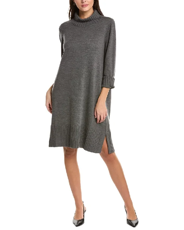 EILEEN FISHER Turtleneck Wool Dress Sequin unclassified dresses