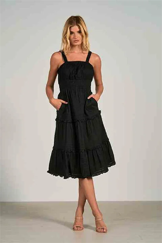 Elan Dress with Thick Spaghetti Straps Monochrome unclassified dresses