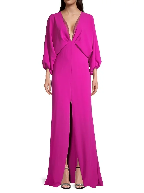 Gabby Gown In Magenta Date night unclassified dresses