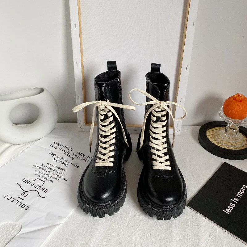 Harajuku black boots yv46055 Street style unclassified dresses