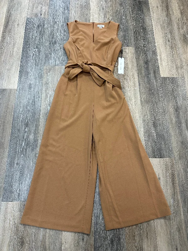 Jumpsuit By Calvin Klein In Tan, Size: 10 Vintage unclassified dresses