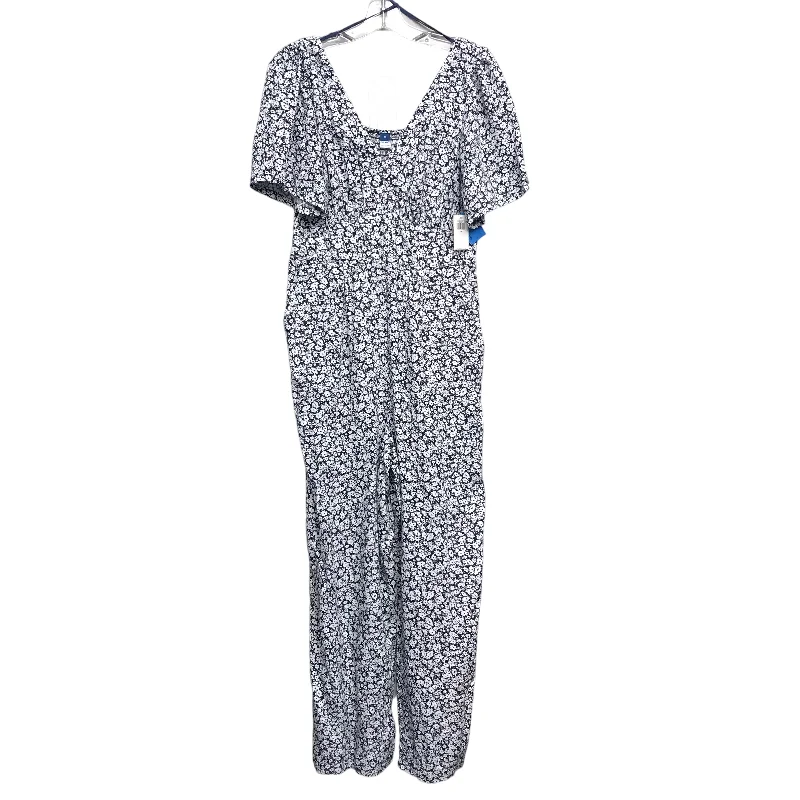 Jumpsuit By Old Navy In Blue & White, Size:M Comfortable unclassified dresses