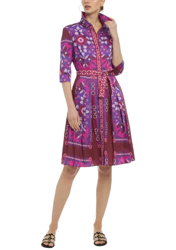 Kelly Dress In Etro Violet Floral unclassified dresses