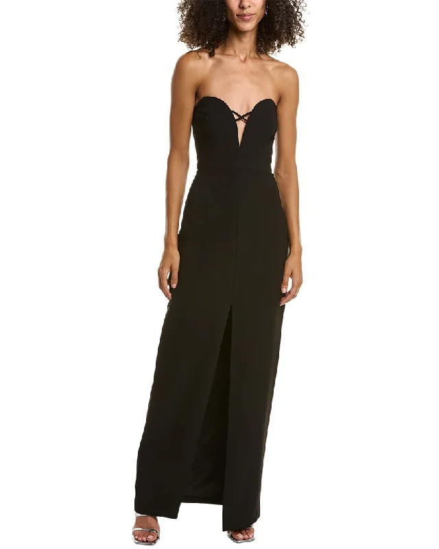 Liv Foster Crepe Column Gown Party unclassified dresses