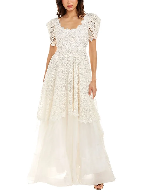 LoveShackFancy Alistair Silk Gown Beaded unclassified dresses