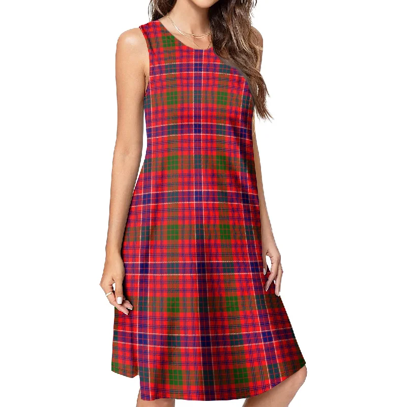 MacRae Modern Tartan Womens Casual Dresses Chiffon unclassified dresses