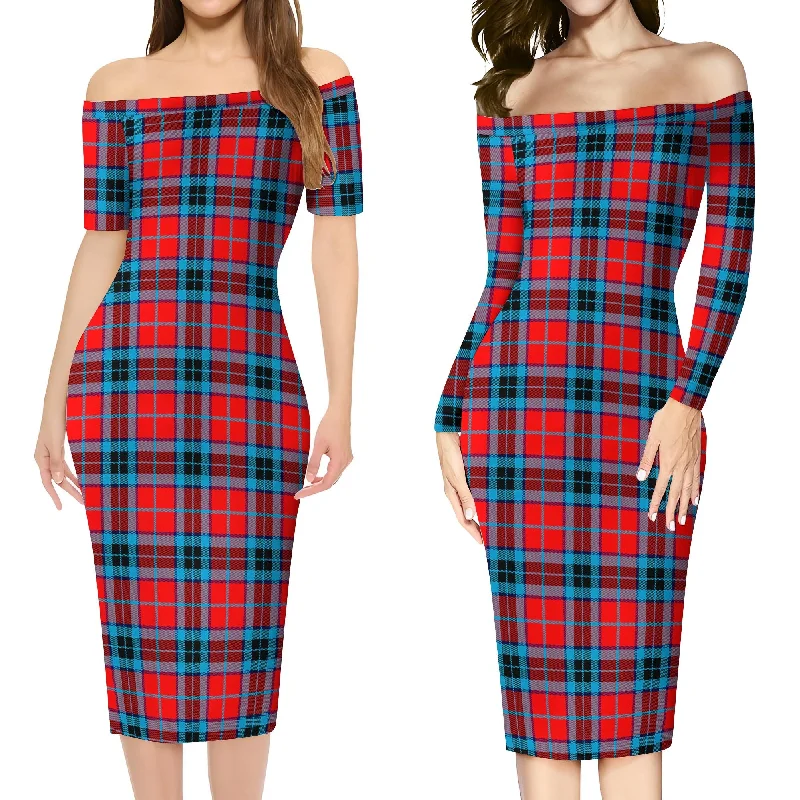 MacTavish (McTavish) Tartan Off Shoulder Lady Dress Trendy unclassified dresses