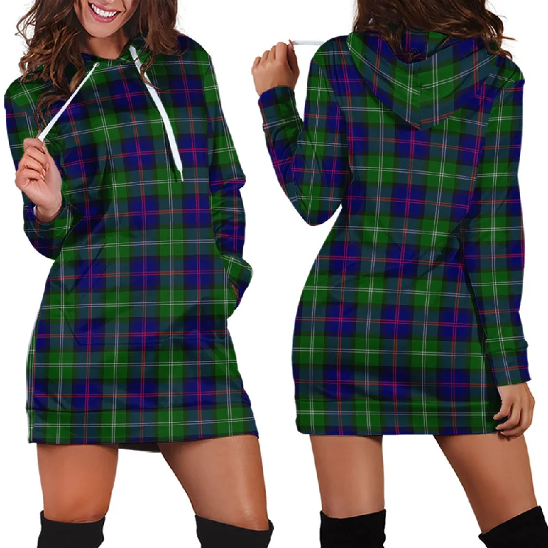 MacThomas Modern Tartan Hoodie Dress Dark color unclassified dresses