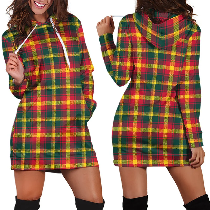 Maple Leaf Canada Tartan Hoodie Dress Corset unclassified dresses