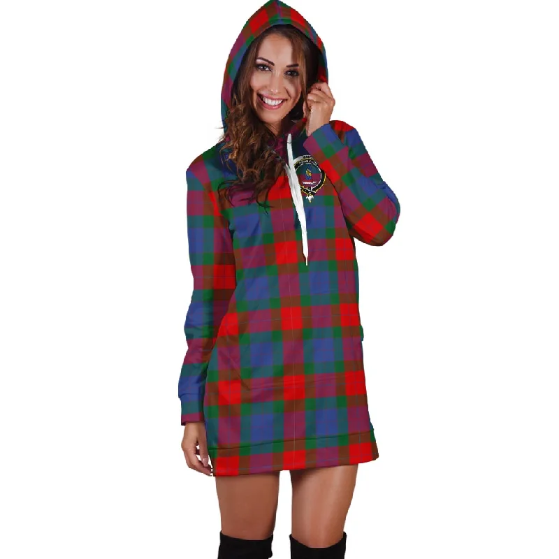 Mar Tartan Hoodie Dress with Family Crest Silk unclassified dresses