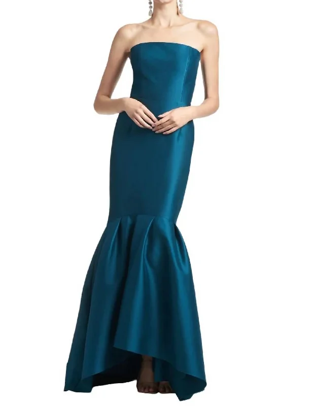 Marilyn Gown In Malachite Green Denim unclassified dresses