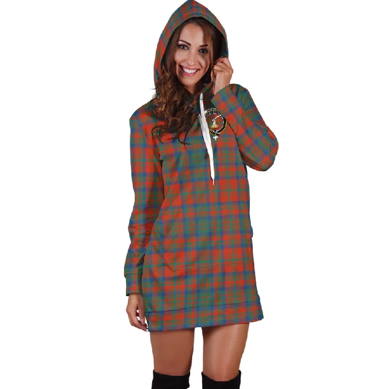 Matheson Ancient Tartan Hoodie Dress with Family Crest Trendy new unclassified dresses