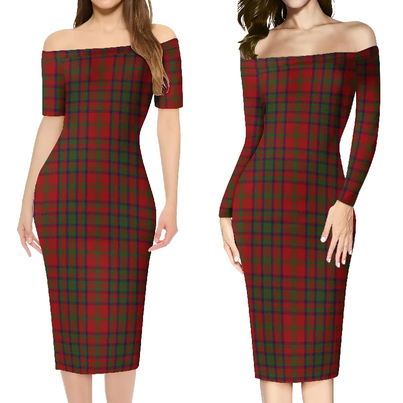 Matheson Dress Tartan Off Shoulder Lady Dress Fashionable unclassified dresses