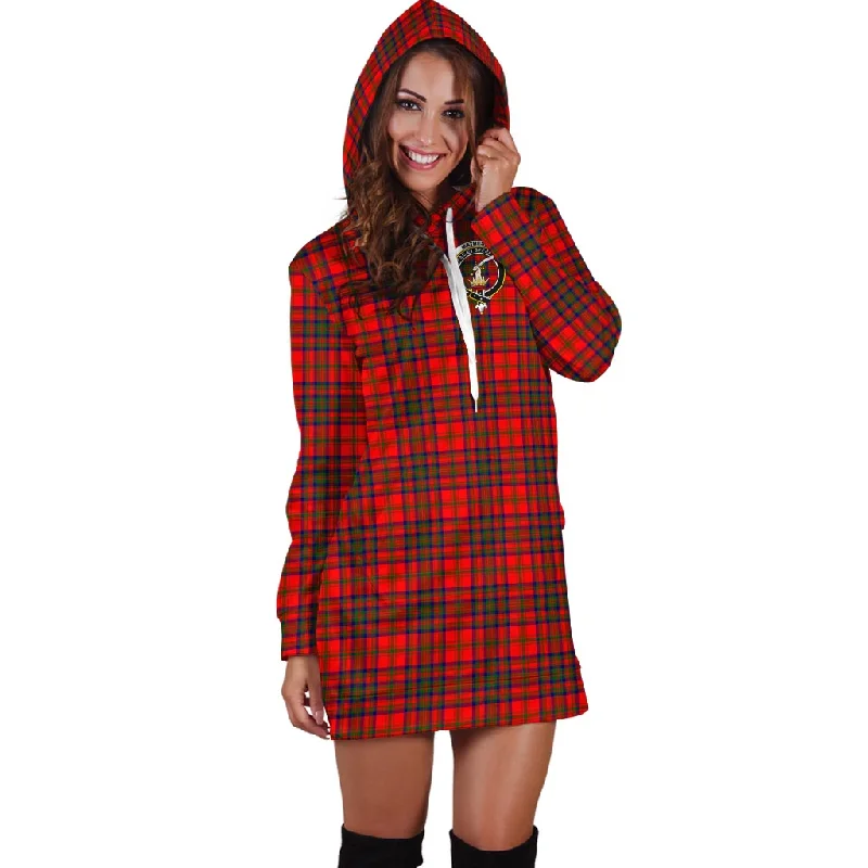 Matheson Tartan Hoodie Dress with Family Crest Metallic unclassified dresses